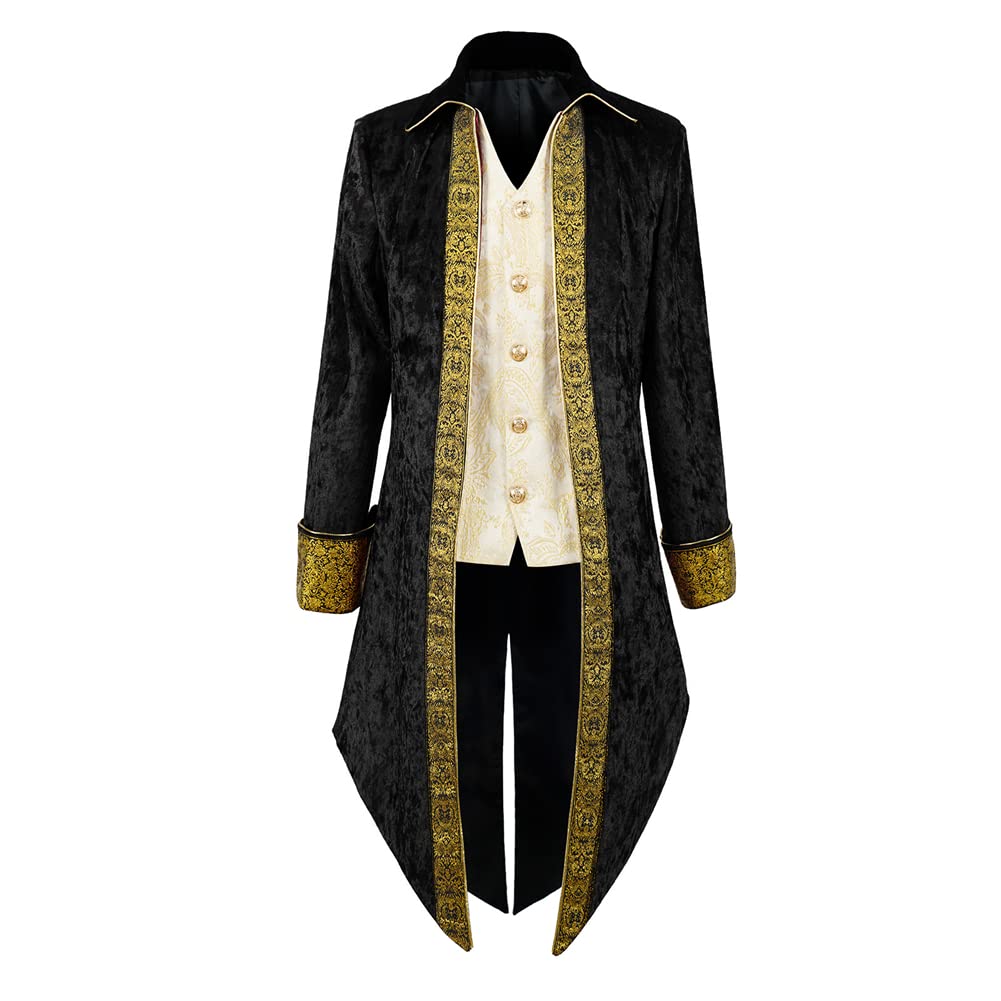 Apocrypha Mens Medieval Steampunk Tailcoat Victorian Vintage Jacket Frock Coat